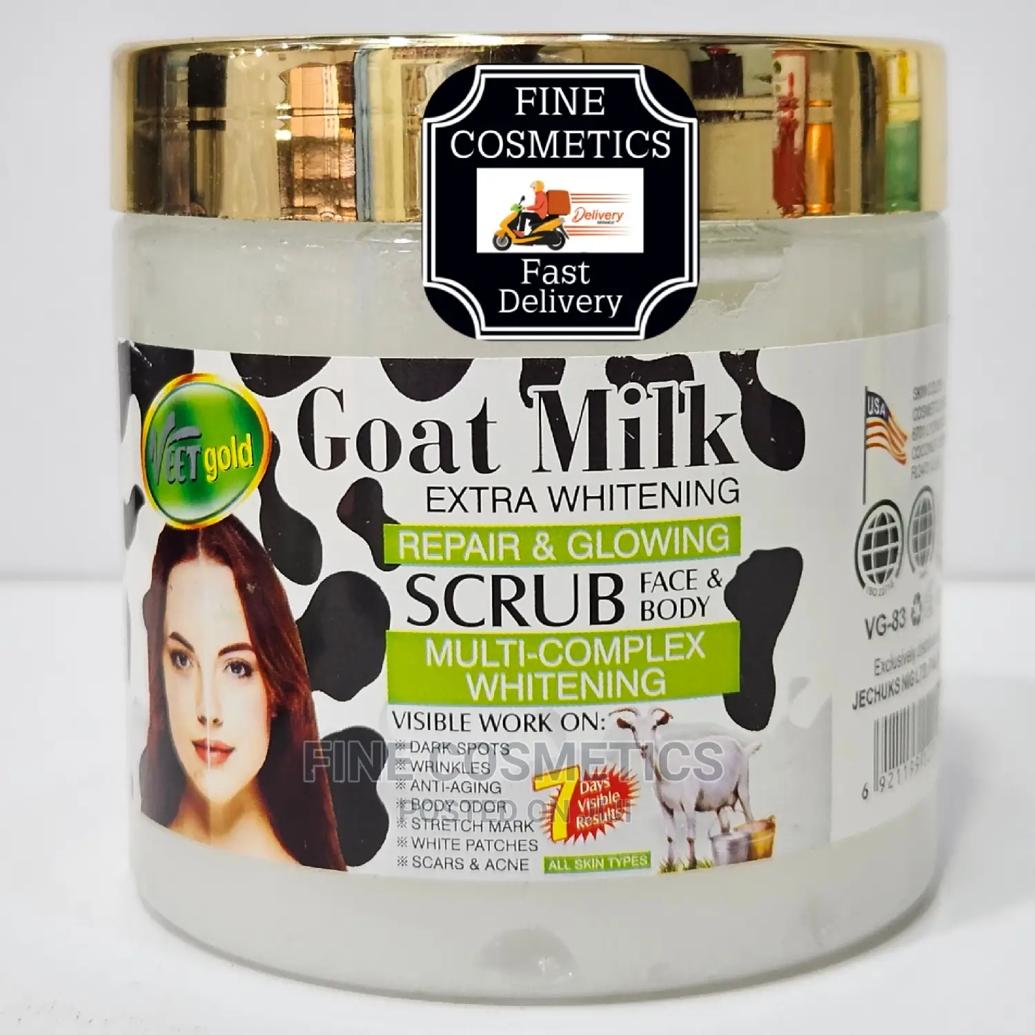 Original VEET GOLD Whitening + Exfoliating Face+Body Scrubs