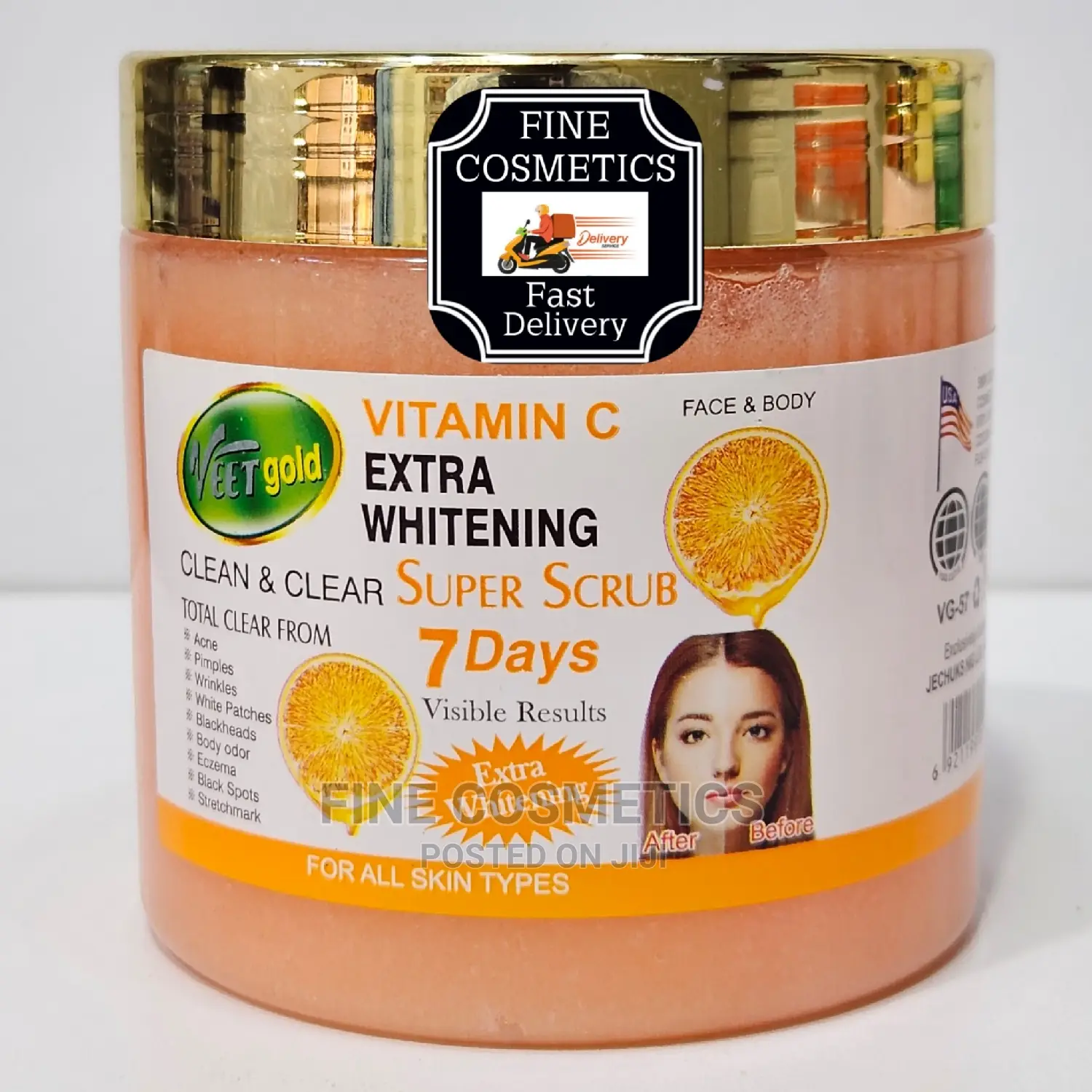 Original VEET GOLD Whitening + Exfoliating Face+Body Scrubs