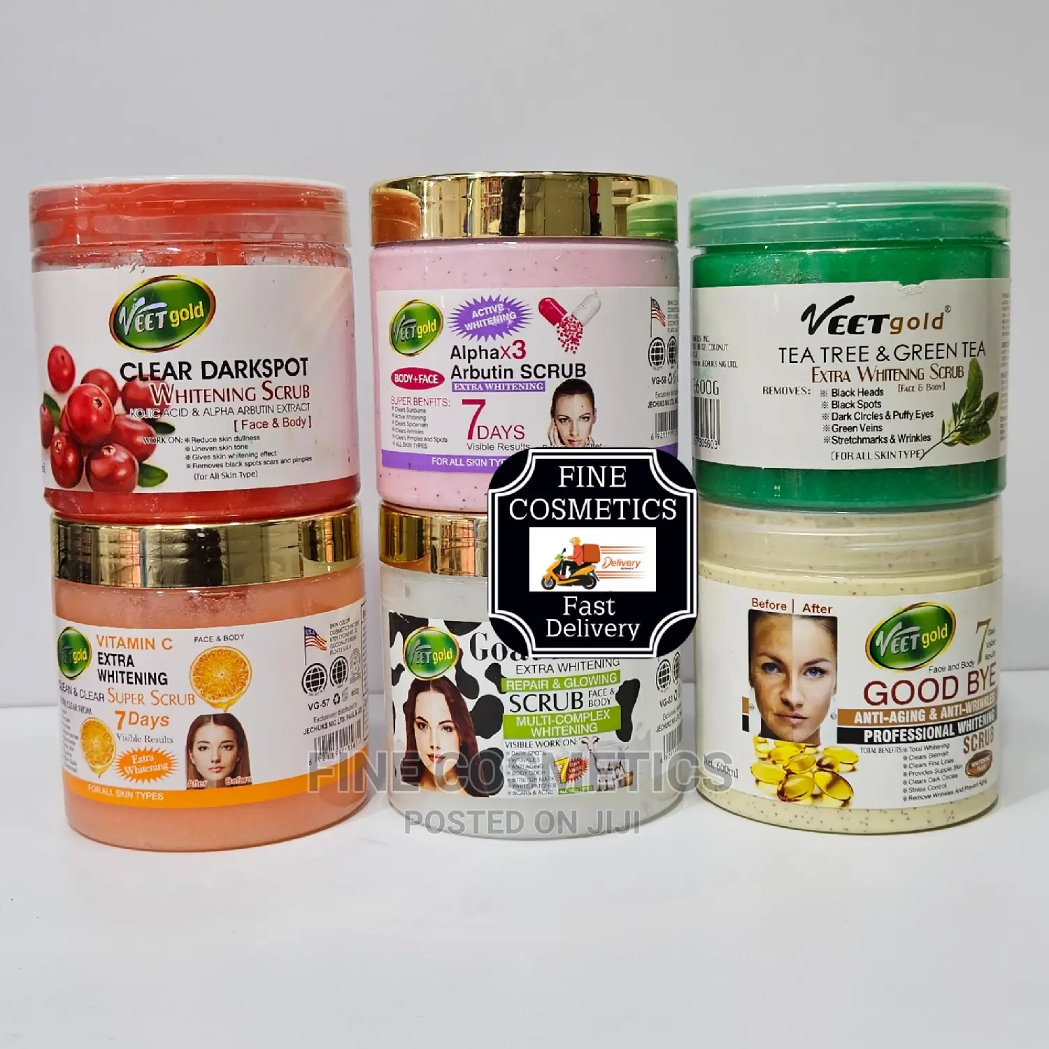 Original VEET GOLD Whitening + Exfoliating Face+Body Scrubs