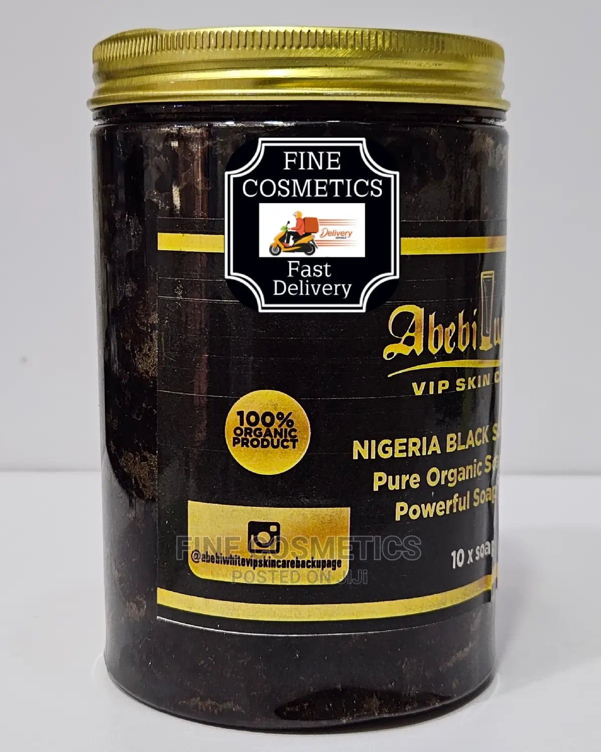 ABEBI WHITE VIP Skin Care Nigerian Super Toning Black Soap.