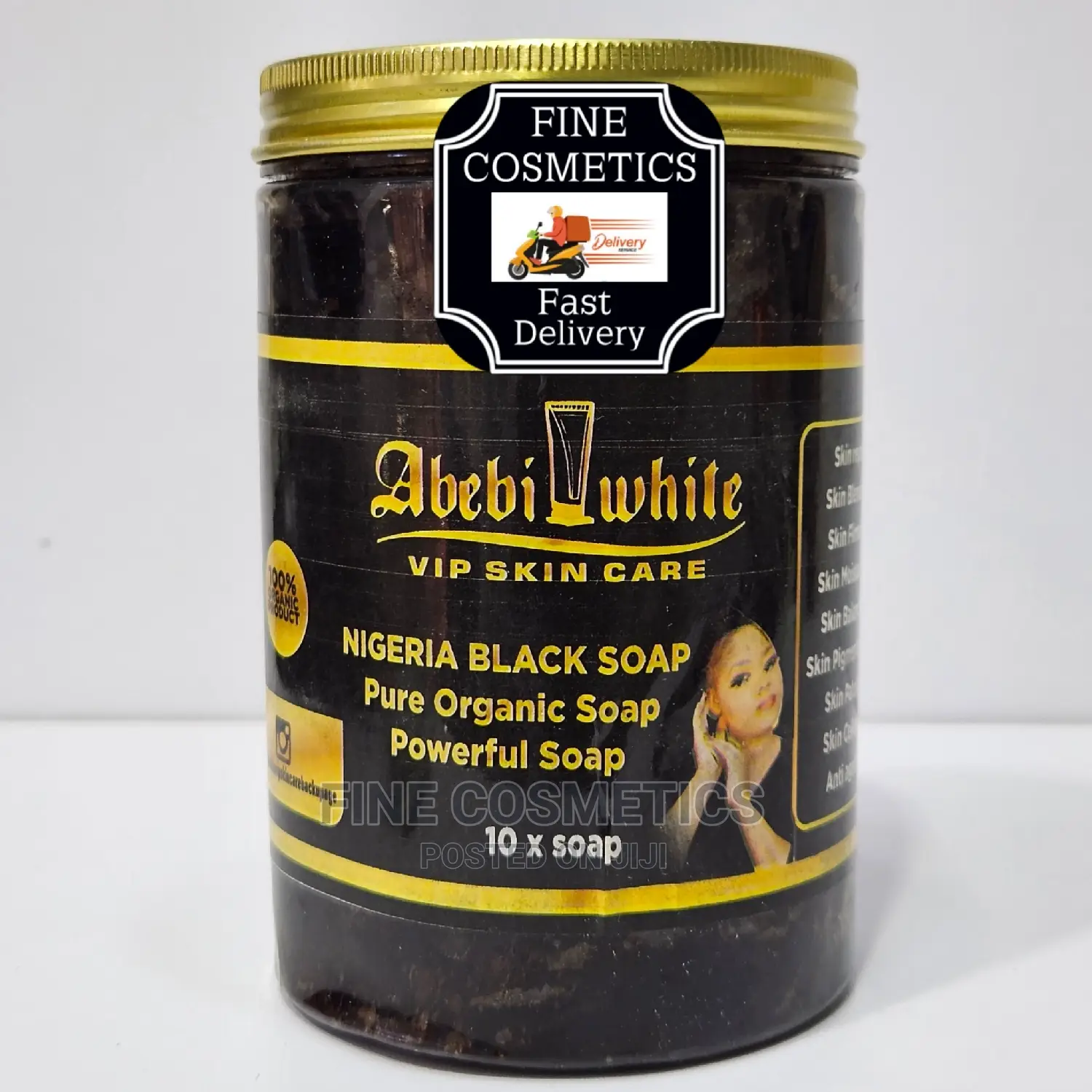 ABEBI WHITE VIP Skin Care Nigerian Super Toning Black Soap.