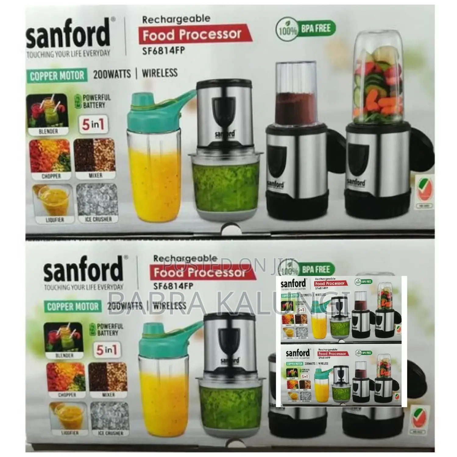 5 in 1 Food Chopper Mixer Coffee Grinder Blender Ice Crusher