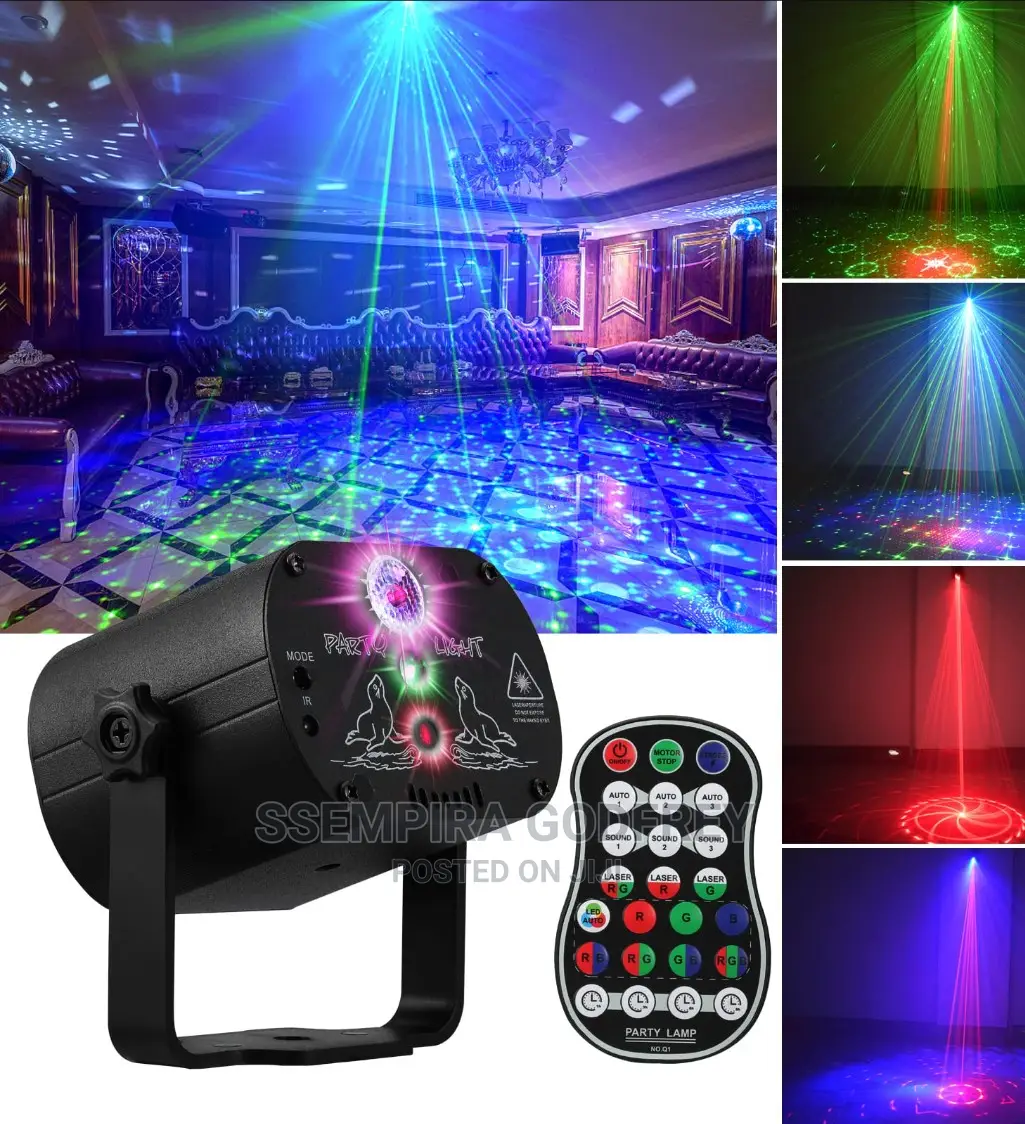 Mini Stage Dj Party Lights With RGB Remote
