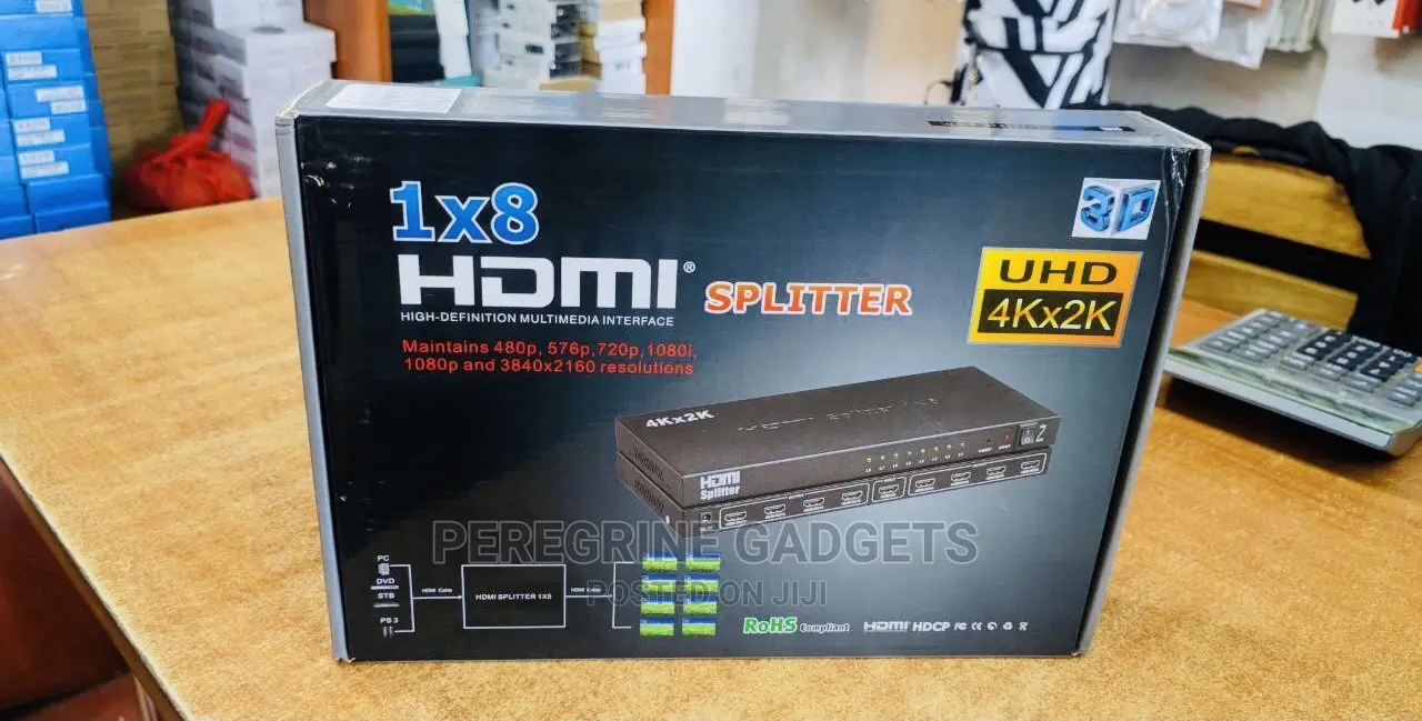 8-Port HDMI Splitter 60hz I in 8out