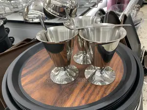 12pc Heavy Duty Stainless Ice Cream Tins With Spoons