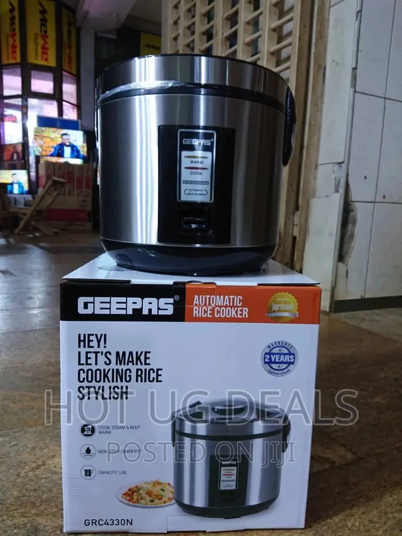 1.8l Geepas Rice Cooker With Non-stick Inner Pot - Silver