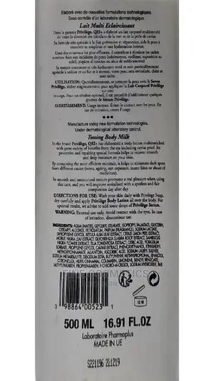 Original Qei+ Privilege Lightening Toning Body Lotion Caviar
