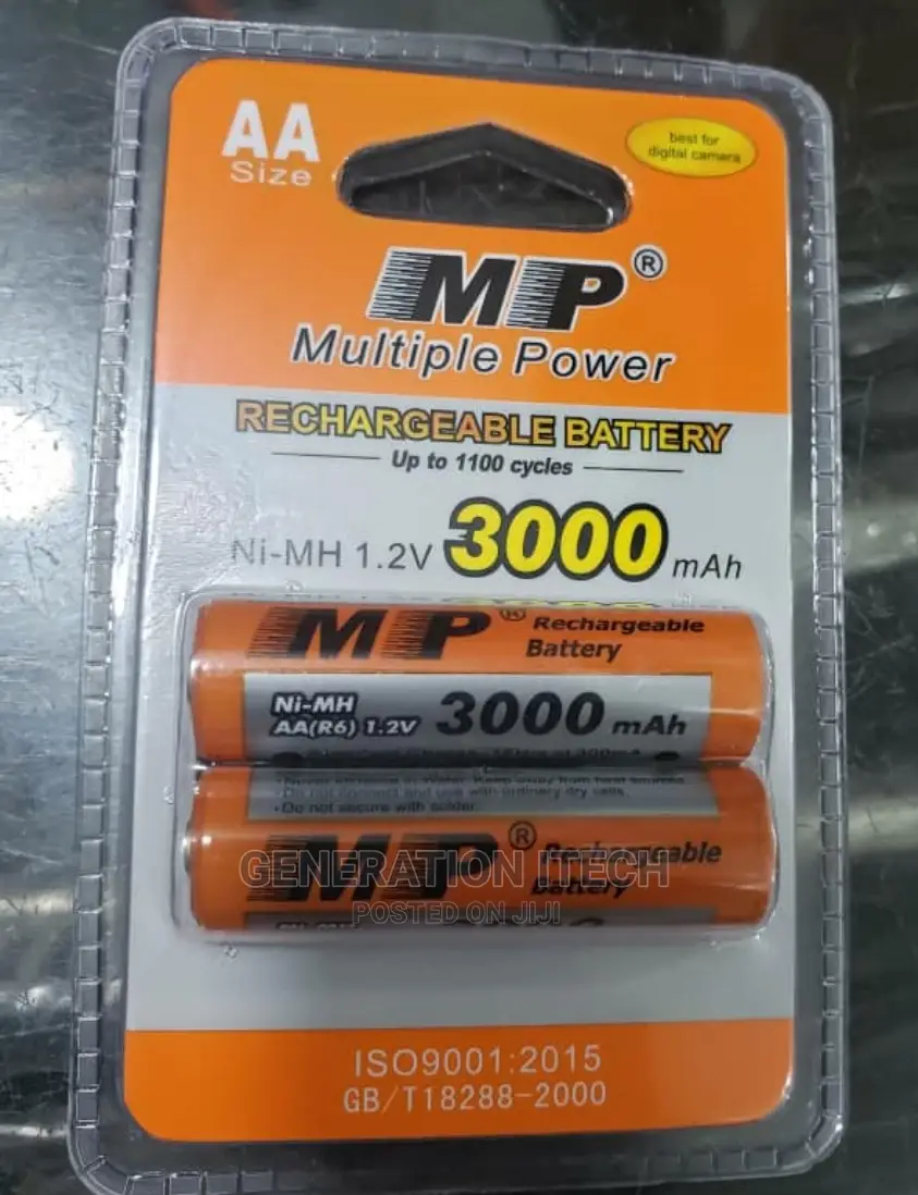 Multiple Power AA Recheable Batteries 3000 Mah - 1.2V