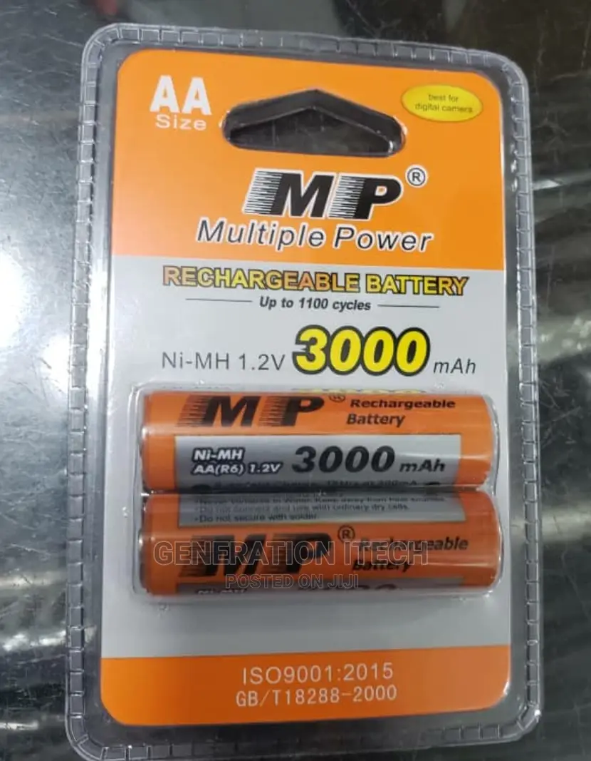 Multiple Power AA Recheable Batteries 3000 Mah - 1.2V