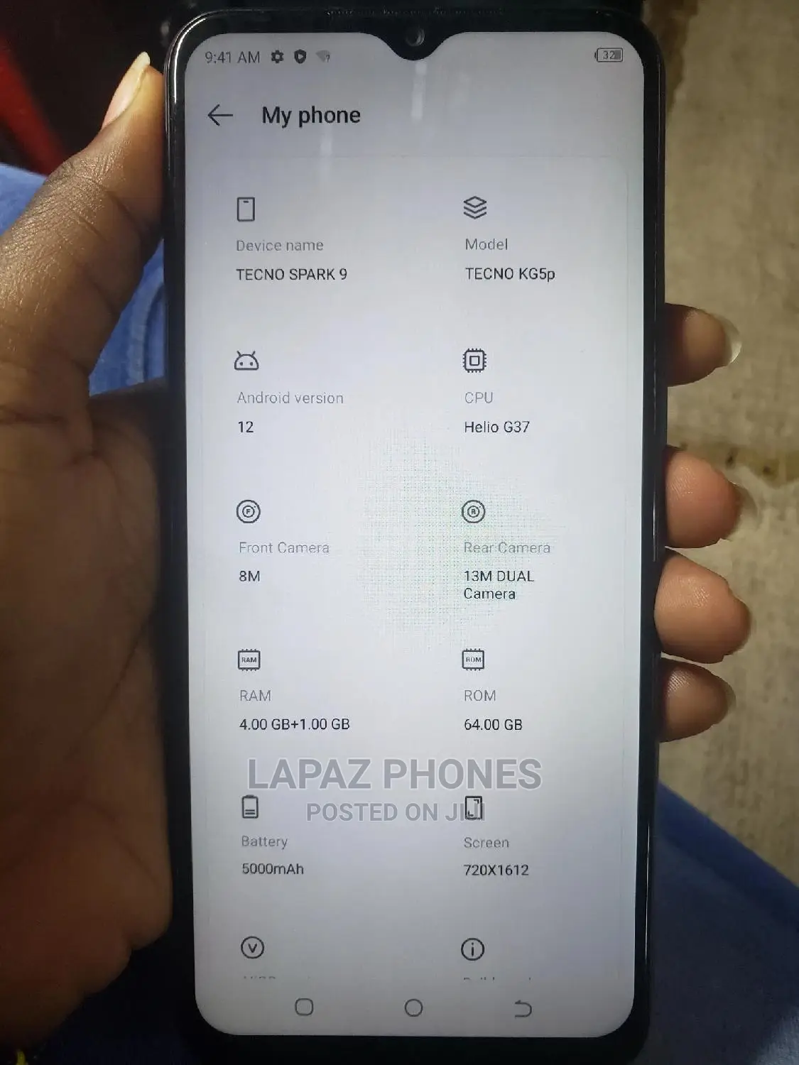 Tecno Spark 9 64 GB Gray