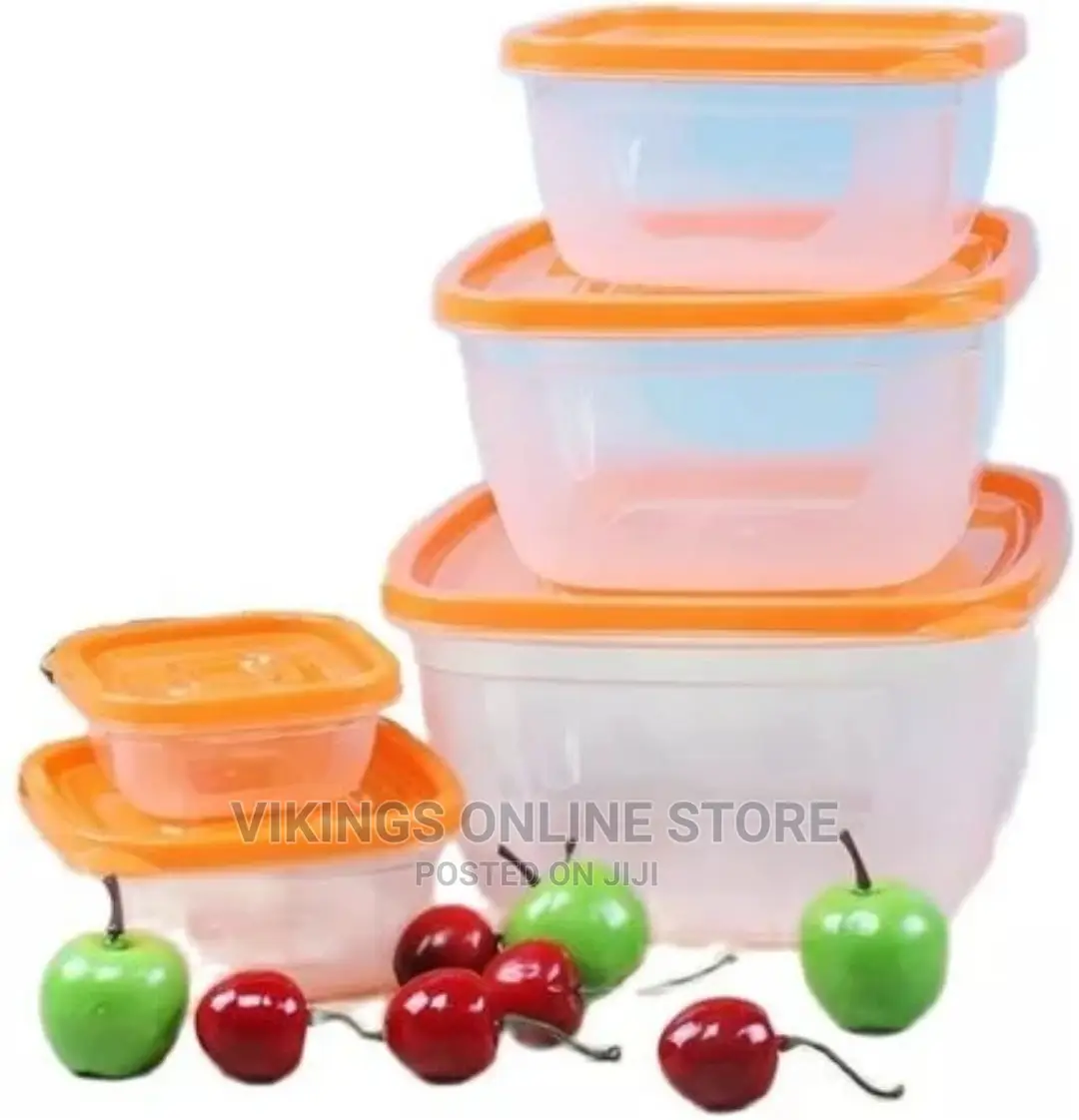 5 Pc Square Airtight Food Storage Containers With Lids