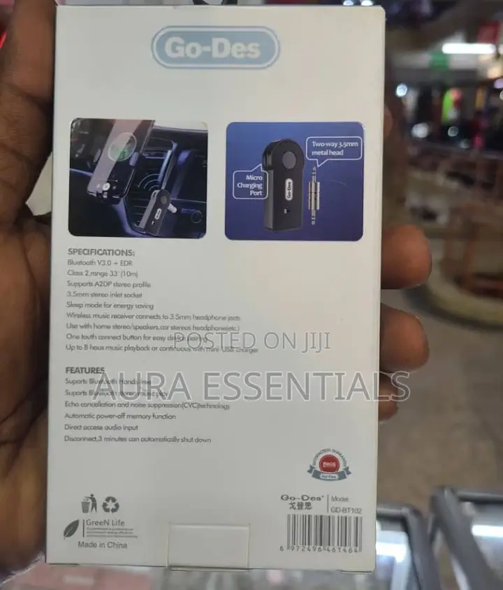 Go Des GD-BT102 Car Bluetooth Music Receiver( Hands Free)