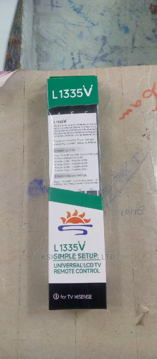 L 1335V Simple Setup Unvseral LCD TV Remote Control