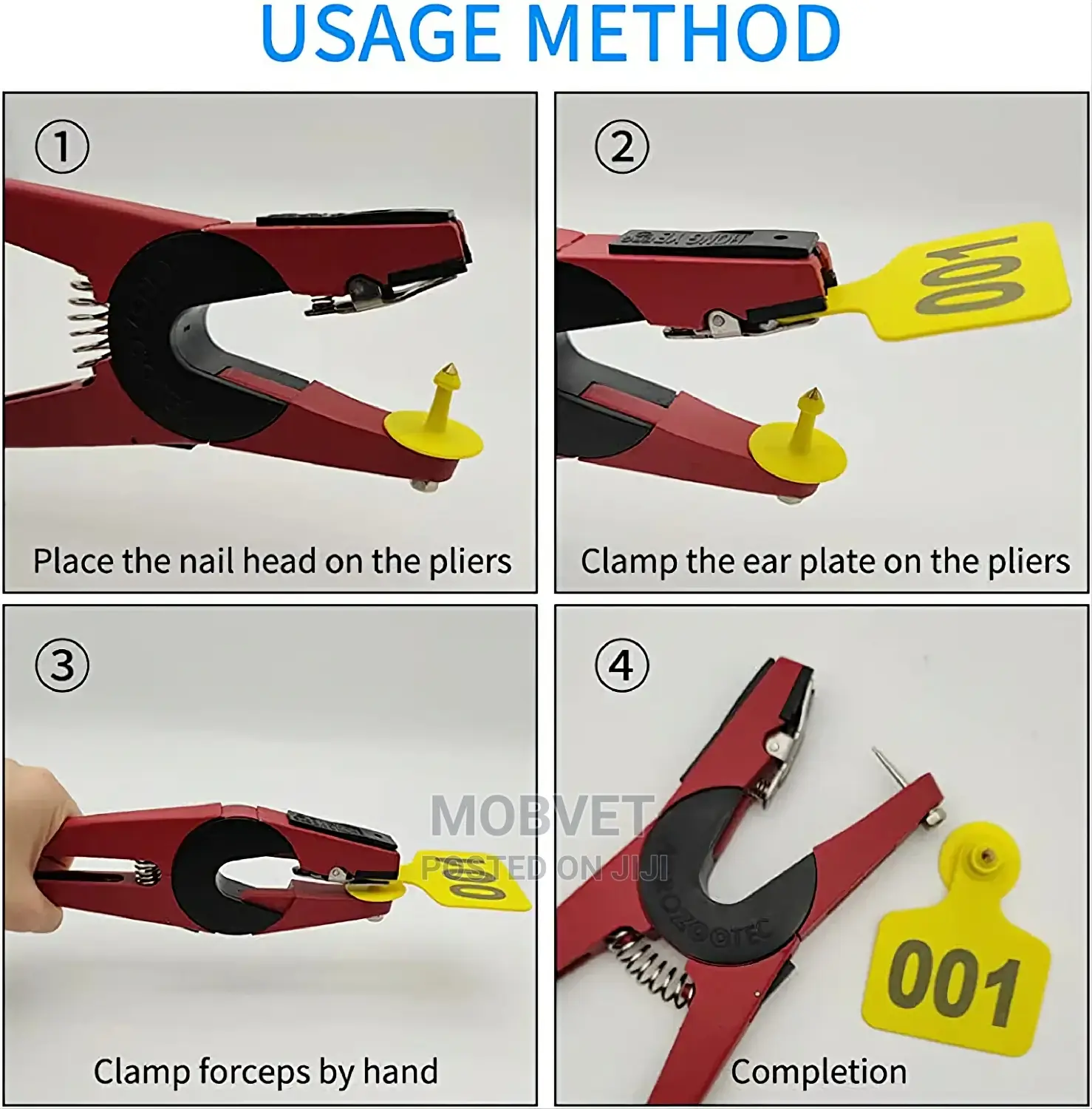 Universal Red Ear Tag Applicator.