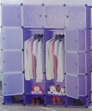 4 Column Plastic Closet With Shoe Rack