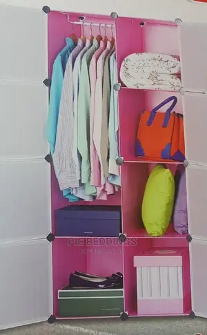 Two Column Plastic Wardrobe/ Closet