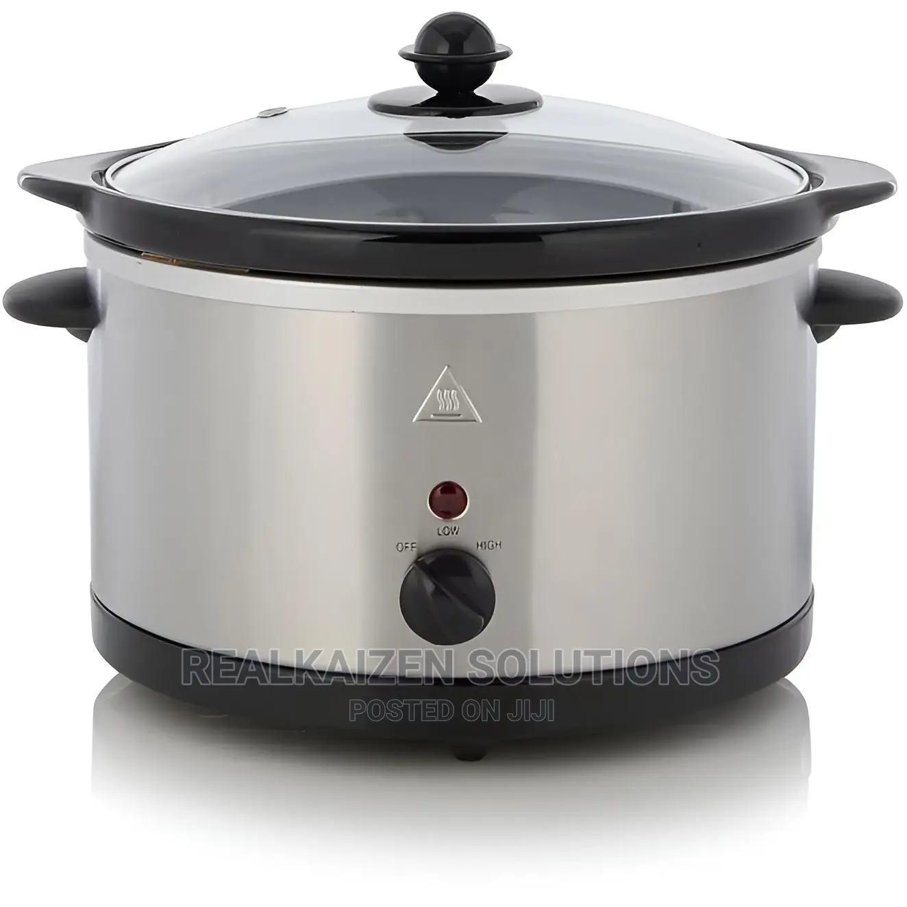 UK GEORGE HOMES 3L Stainless Steel Electric Slow Cooker 180W