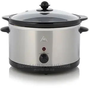 UK GEORGE HOMES 3L Stainless Steel Electric Slow Cooker 180W