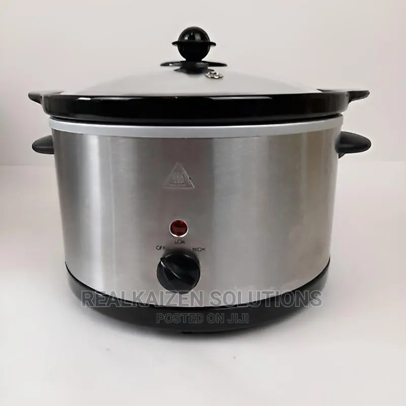 UK GEORGE HOMES 3L Stainless Steel Electric Slow Cooker 180W