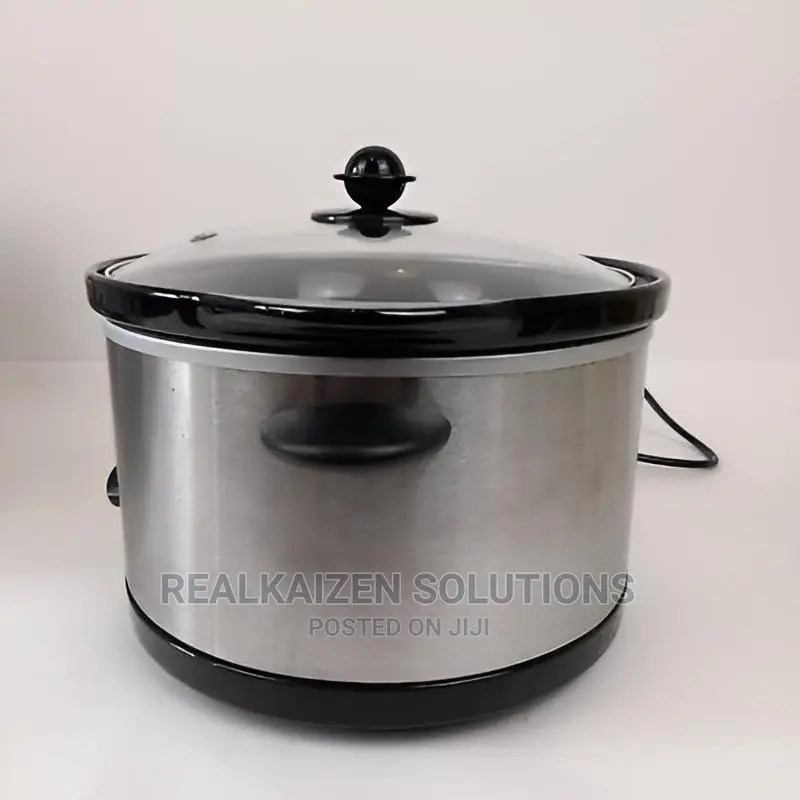 UK GEORGE HOMES 3L Stainless Steel Electric Slow Cooker 180W