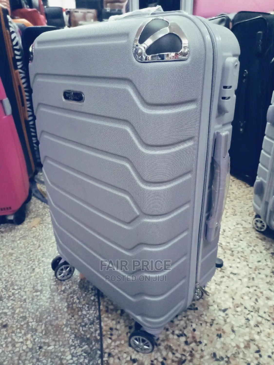 Plastic Suitcases Traveling Bag Small Size in Gray Color