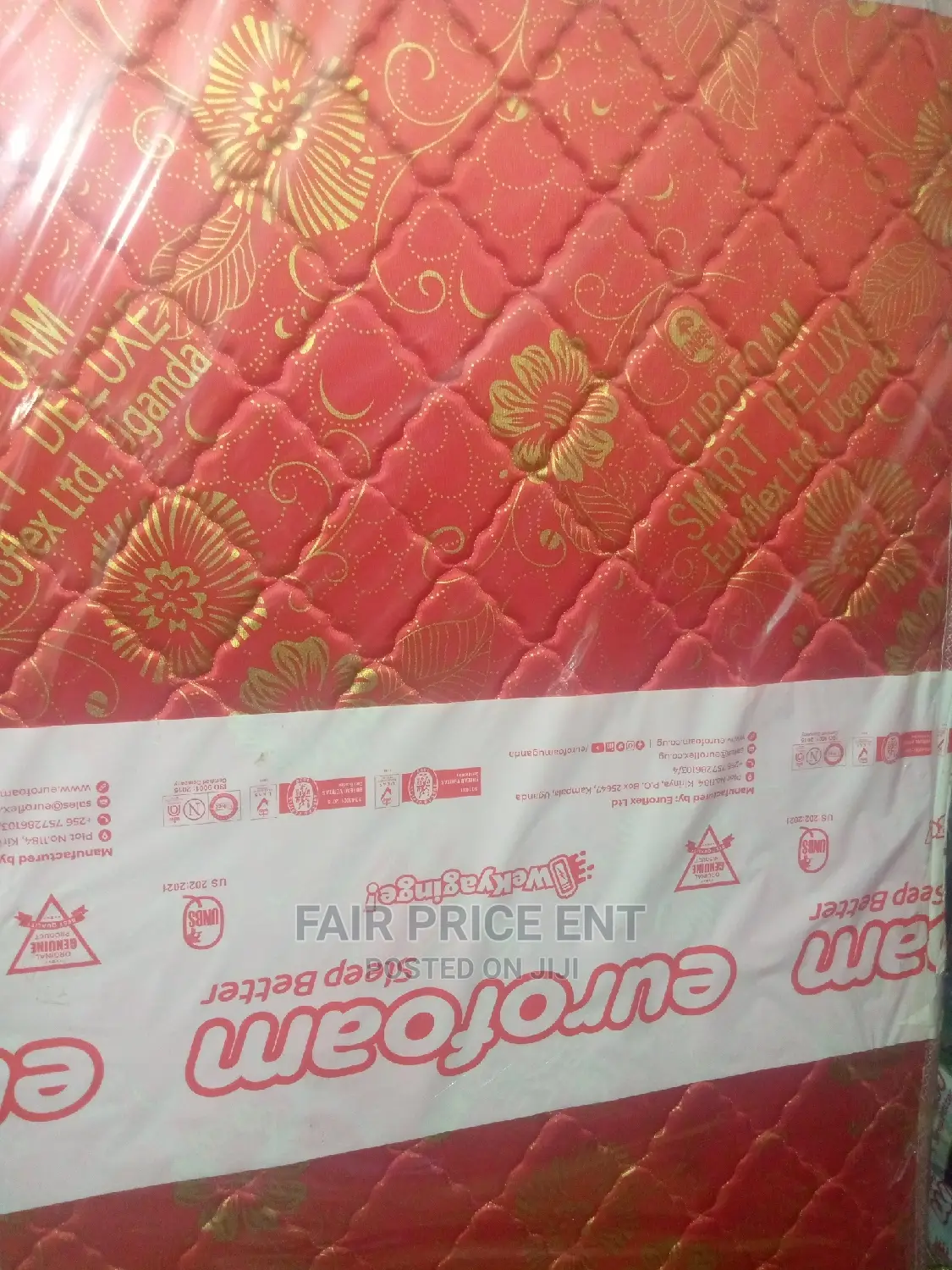Quilted Density Mattress 5x6x12iches.( Red)