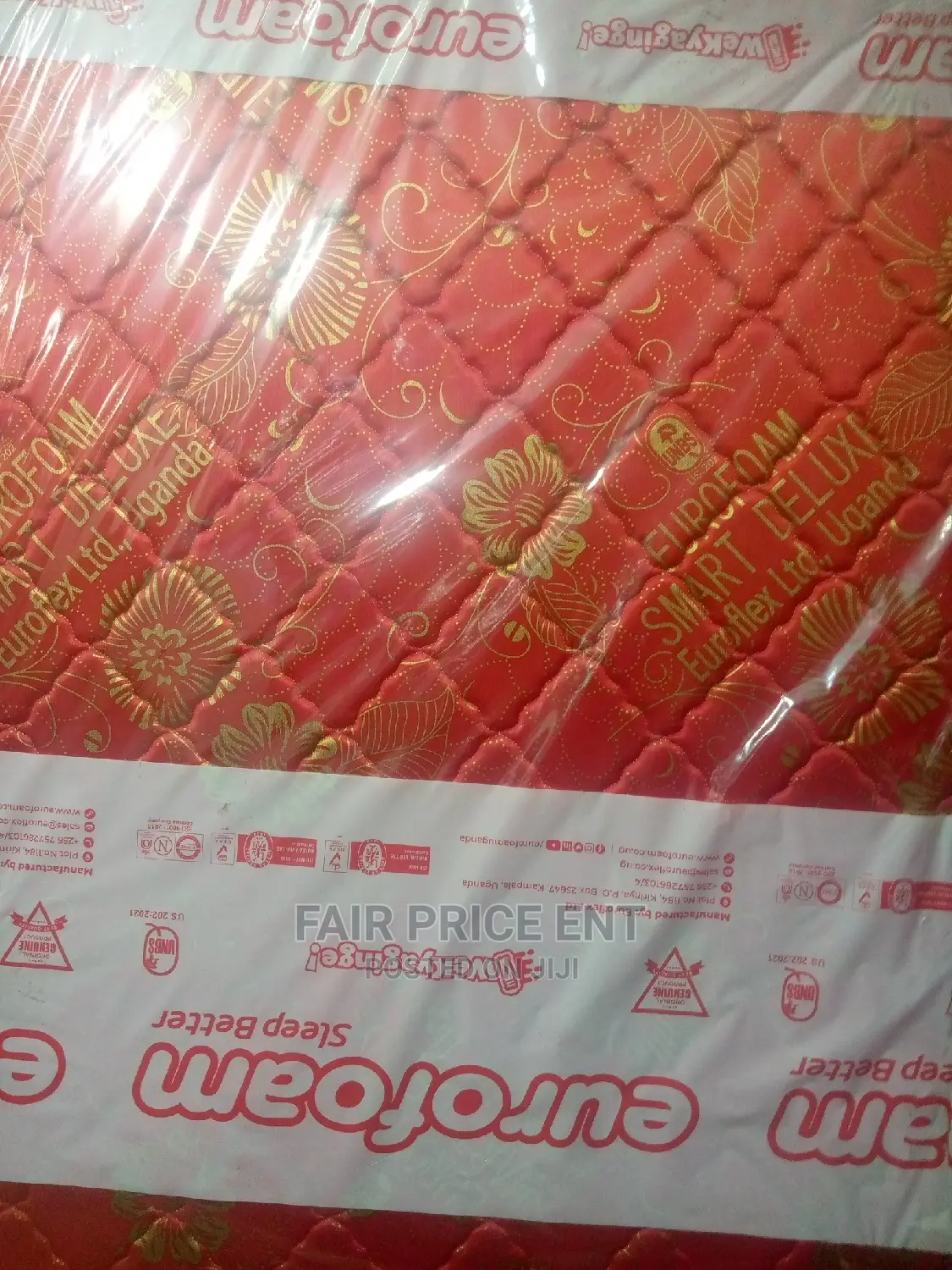 Mattress by Quilted Density.6x6x12.( Red)