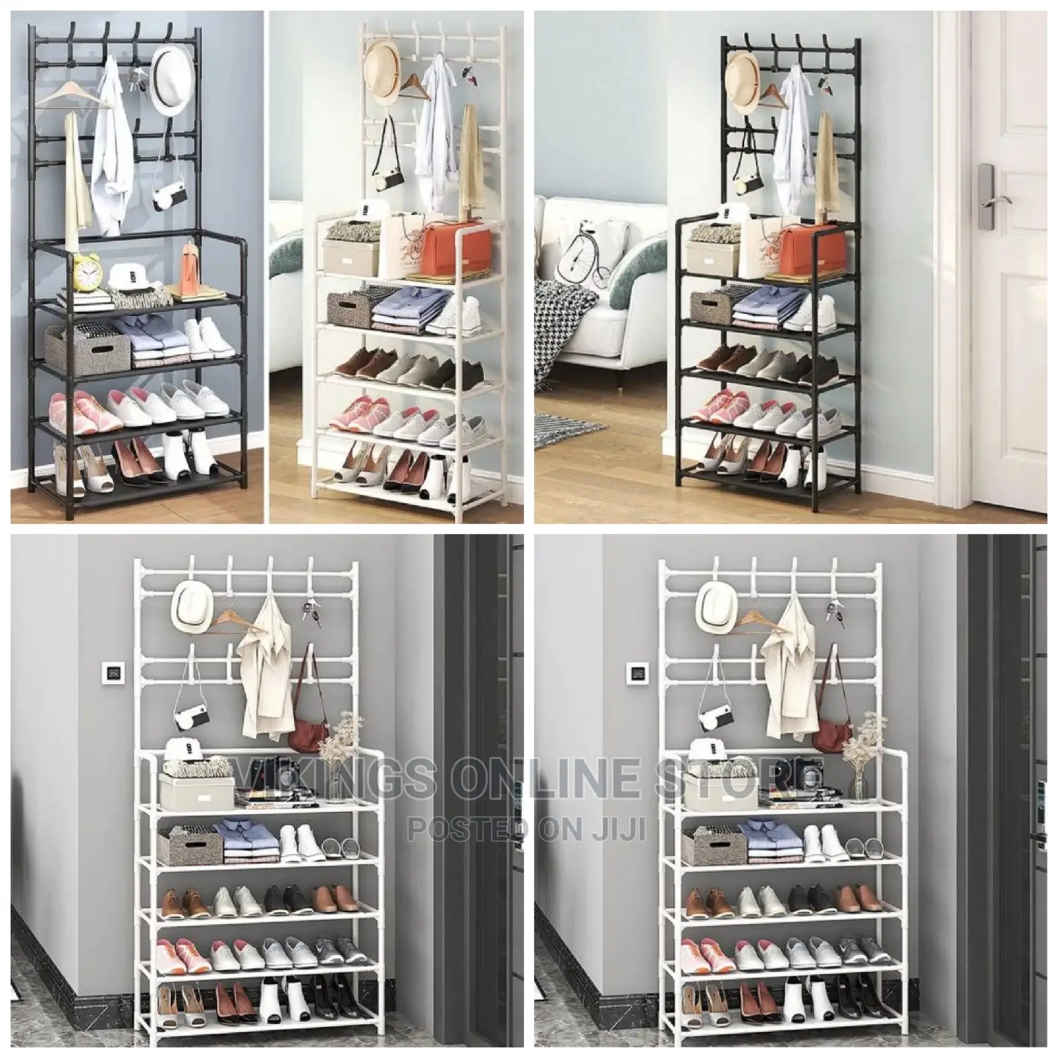 Multi-Functional Hat Coat Stand With 5 Tier Shoe Rack