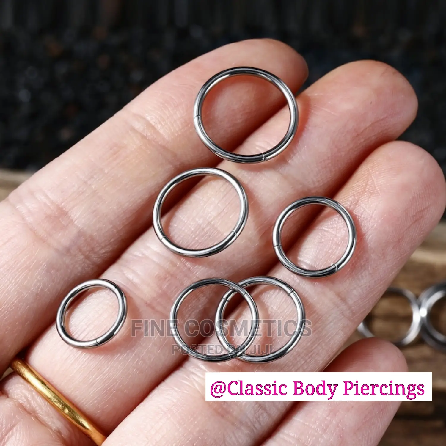 1pc Original Nose Ring Titanium Segment Clicker Seamles Hoop