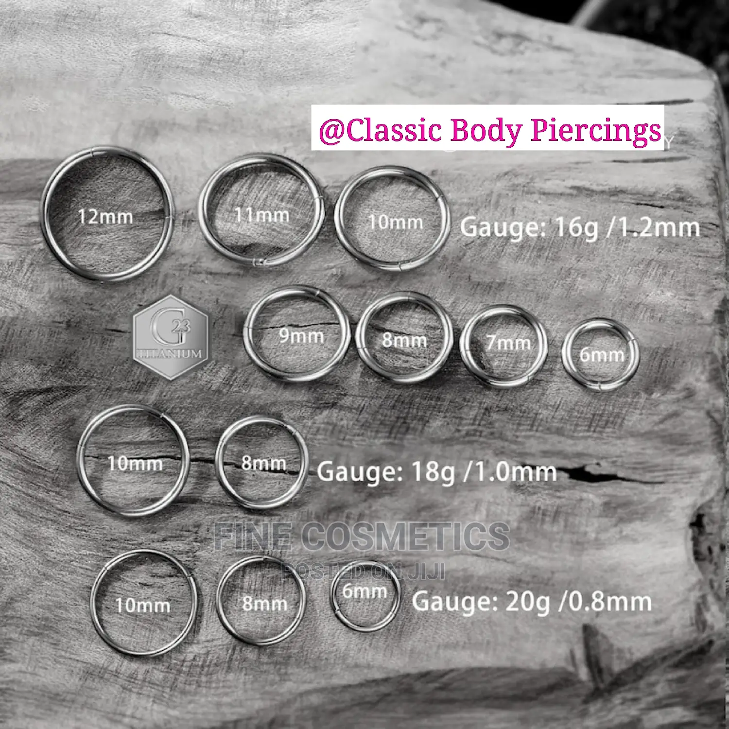 1pc Original Nose Ring Titanium Segment Clicker Seamles Hoop