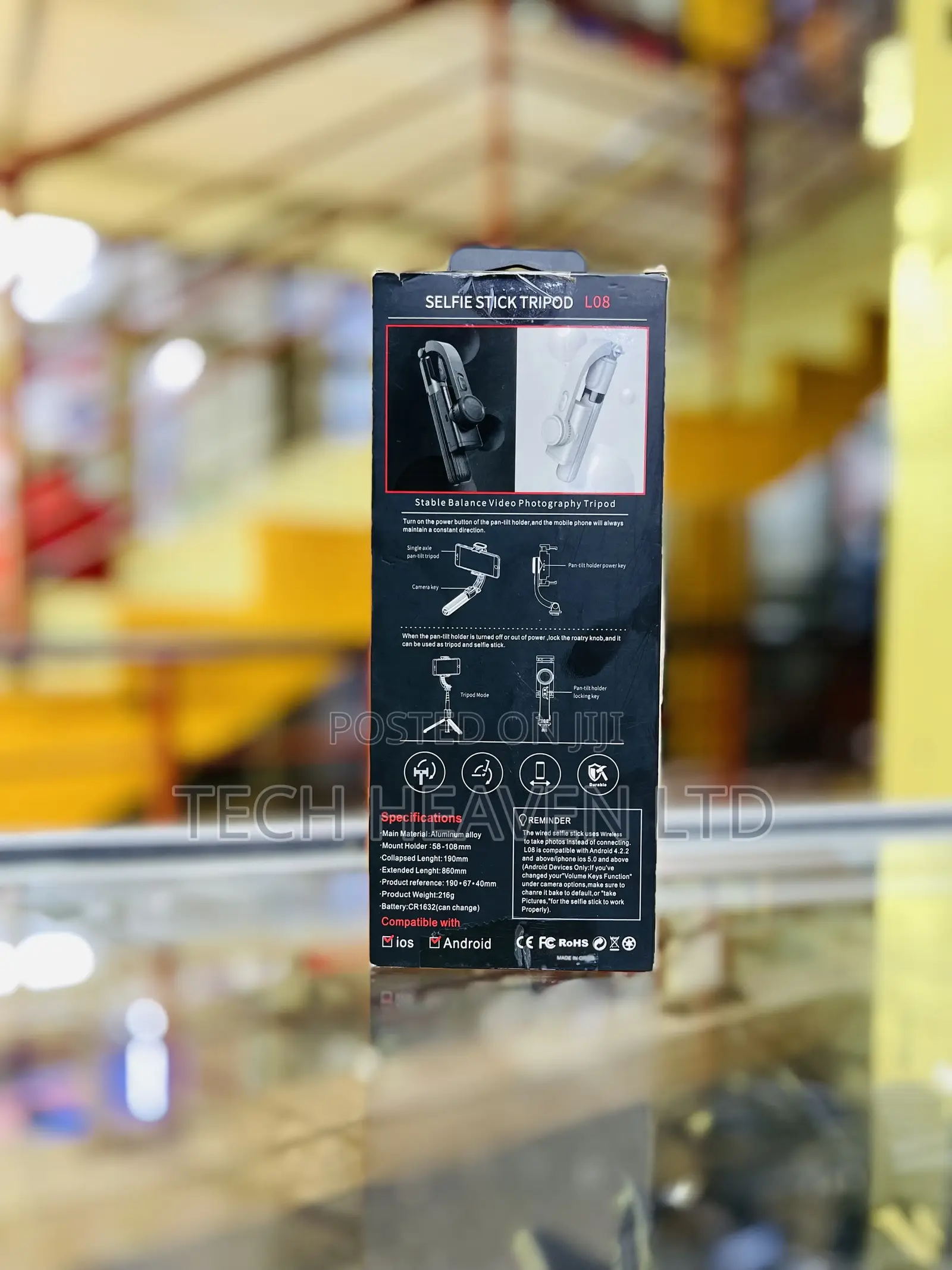 Gimbal Stabilizer - Selfie Stick Tripod