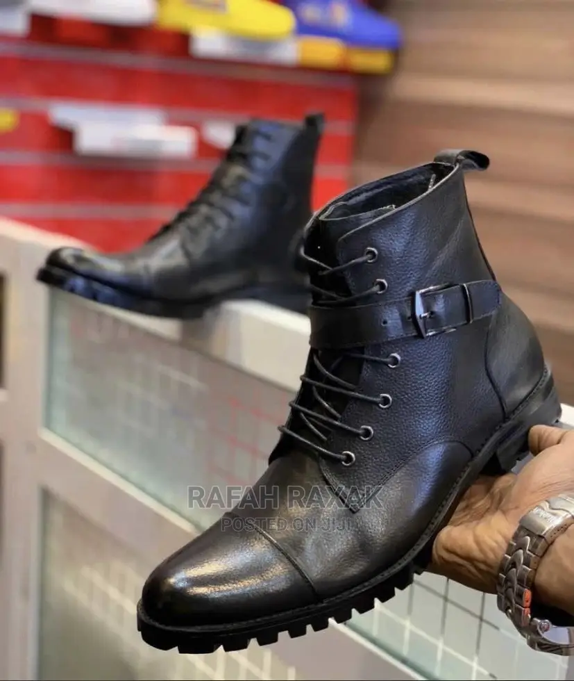 Original Black Timberland High Top Lace Up Boots