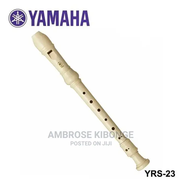 Straight Flute Recorder With a Mouthpiece.