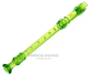 Straight Flute Recorder With a Mouthpiece.