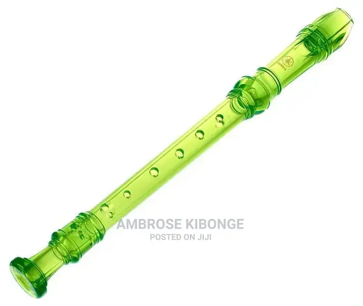 Straight Flute Recorder With a Mouthpiece.