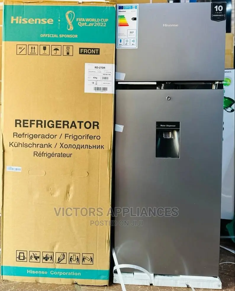 Hisense 270l Double Doorrefrigerator With Water Dispenser
