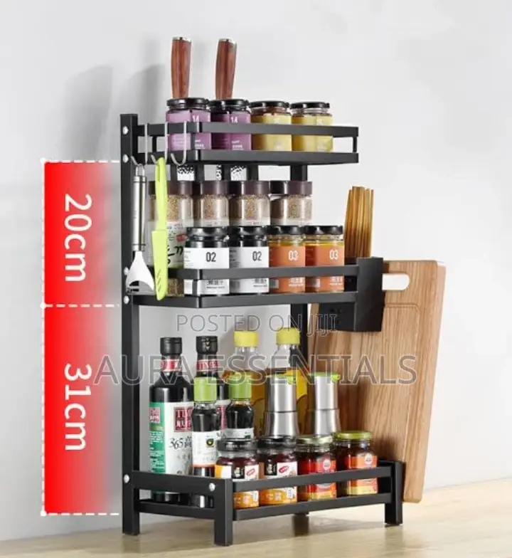 3-Tier Multifunctional Seasoning Rack