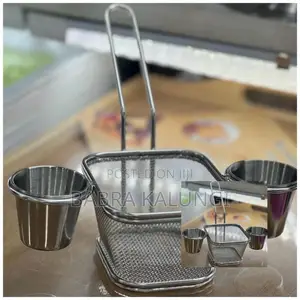 French Fries Basket With Two Sauce Cups