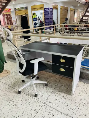 Office Desk and White Chair