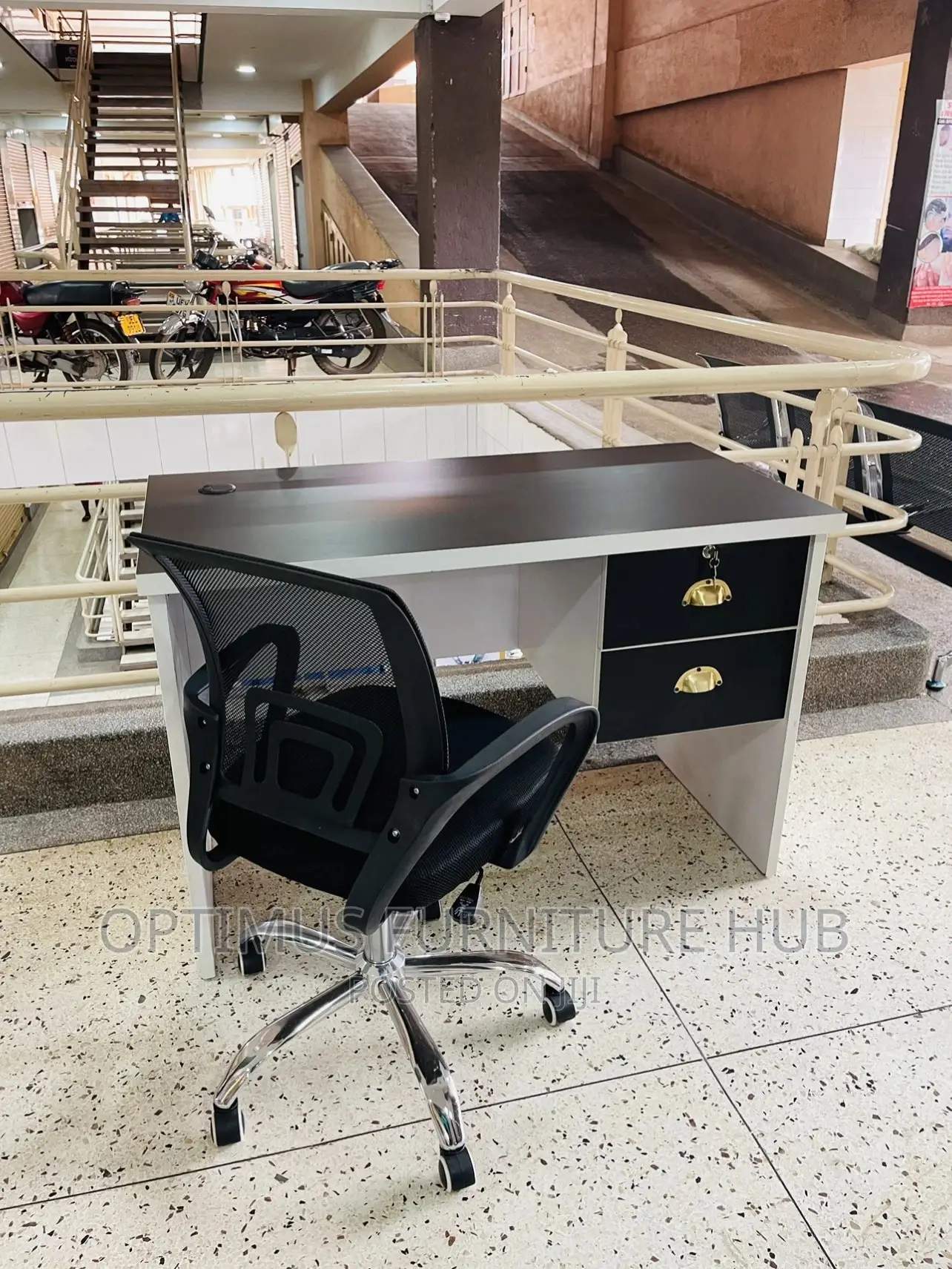 Office Desk (White) and Chair