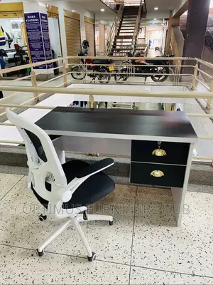 Office Desk and Chair (White)