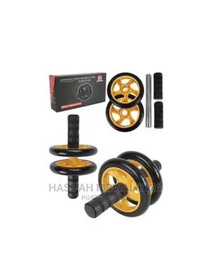 Tummy Trimmer Ab Roller Exercise Wheel+Knee Pad.