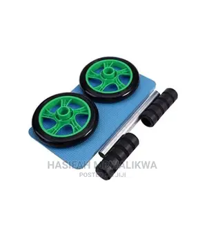 Tummy Trimmer Ab Roller Exercise Wheel+Knee Pad.