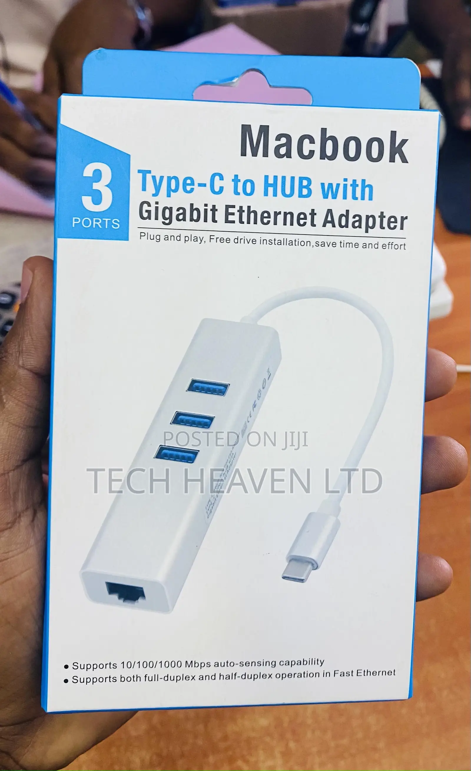 Type-C to HUB With Gigabit Ethernet Adapter for Macbook