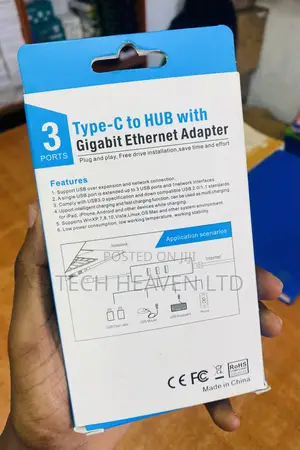 Type-C to HUB With Gigabit Ethernet Adapter for Macbook