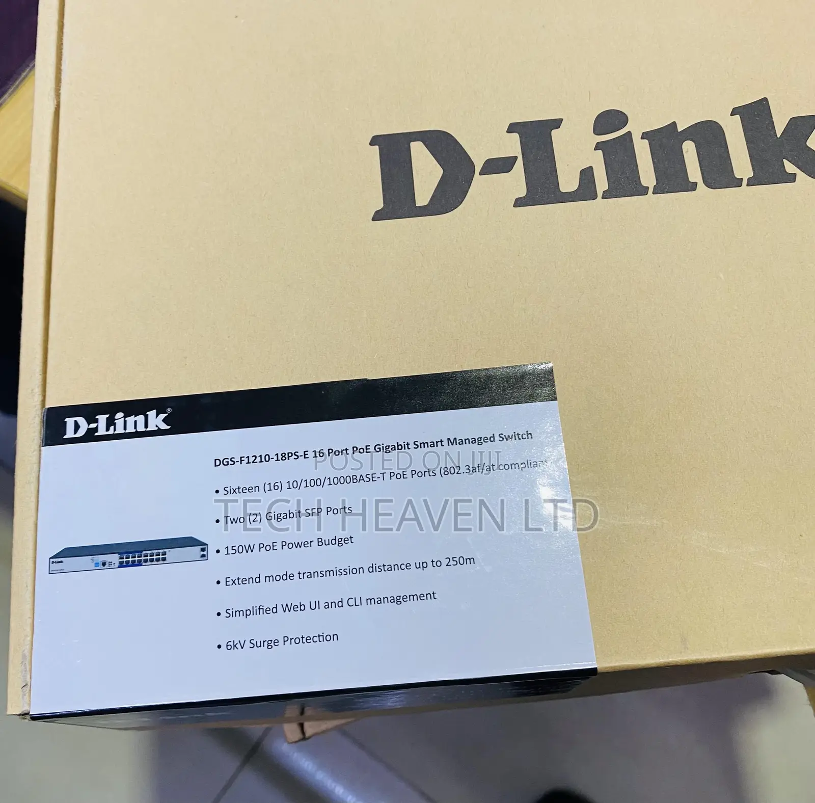 16 Port Poe Gigabit Smart Managed Switch - Dlink