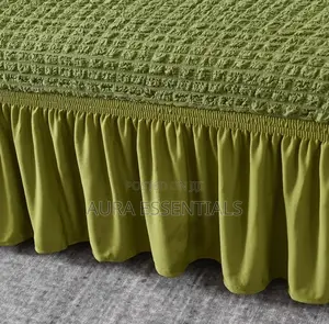 3:2:1 Green Six Seaters Elastic Sofa Covers