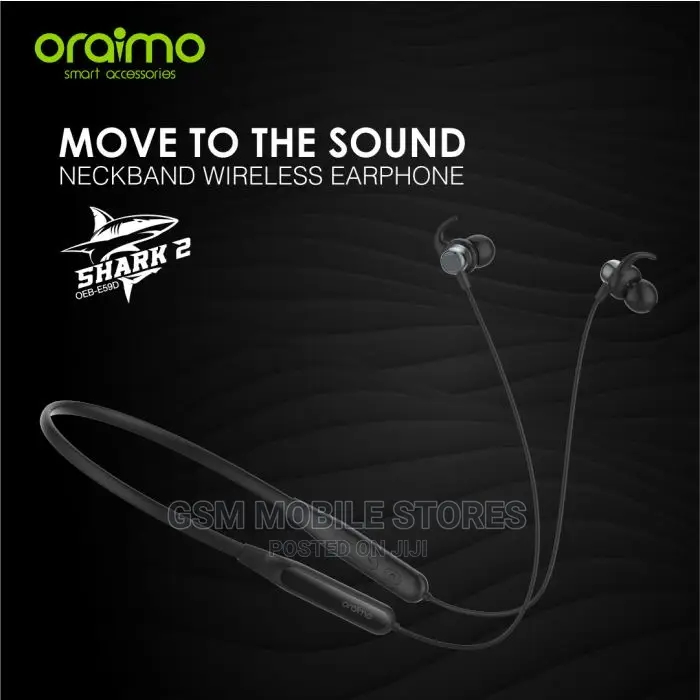 Oraimo Shark 2 Wireless Earphones With Long Battery Life