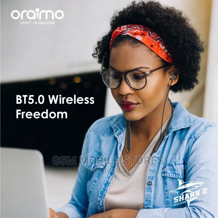 Oraimo Shark 2 Wireless Earphones With Long Battery Life