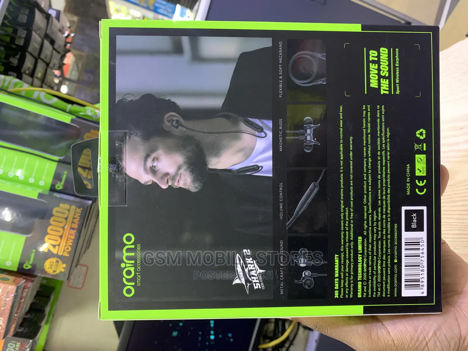 Oraimo Shark 2 Wireless Earphones With Long Battery Life